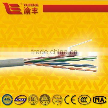 colours Copper network cable 2/4pairs 24awg UTP Cat5e cable 305m