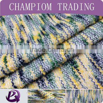 2015 new sample Knitting Fabric Poly Rayon circular fabric hacci knitted space dyed fabric