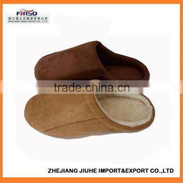 Suede Fabric Warm Lining Winter Slipper for Men