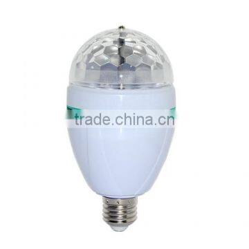 NEW Style RGB Full Color E27 3W AC 110V 220V LED Bulb Crystal Auto Rotating Stage Effect DJ Mini Laser Disco Stage Light Lamp photo-3