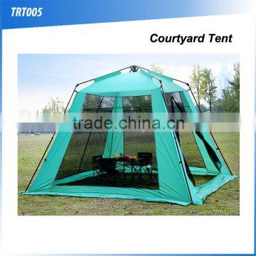 (120523)Outdoor glamping automatic hexagon mosquito net courtyard tent