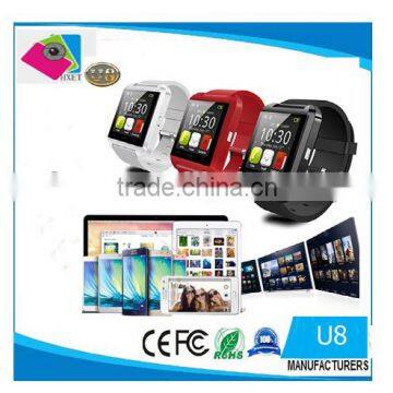 Smart Watch U8 Bluetooth Altimeter Anti-lost 1.5 Inch Wrist Watch U Watch For Smartphones IPhone Android Samsung HTC Cell PhoneS