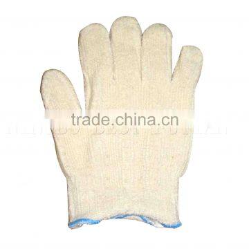 knit glove,7 Gauge,natural white Loop-out,terry cloth