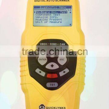 Auto/Car Scannerl OBD2/OBDII T61 Diagnostic tools(Multi-language/Easy-to-Used/DIY/Yellow)