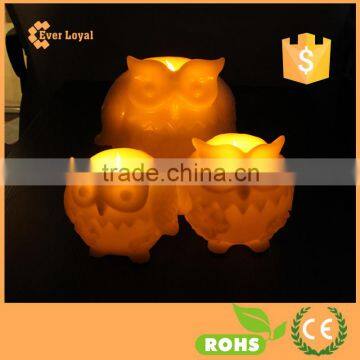 Owl Candle LED Light Luminara Flameless Candle Flickering LED Candle Set