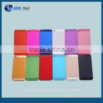 china wholesale back housing for iphone 5 with side button 12 colors