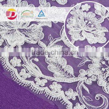 Wholesale Cheap Nylon Cotton Embriodered High Quality African Lace for Dress China Supplier photo-3