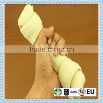 Bleached Rawhide Knotted Bone Pet Treats