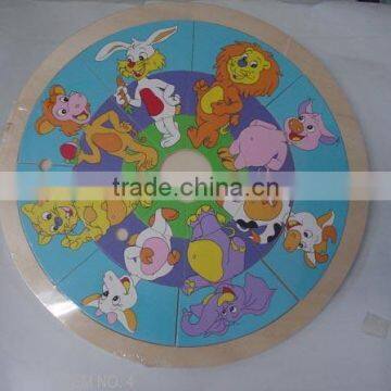 wooden puzzle of animal puzzle for education