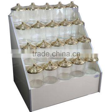 Glass Dragee Jar With Brass Cover, Candy Pot, Spice Jars SK1619 photo-6