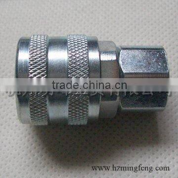 Steel plated white zinc America ARO type quick coupler