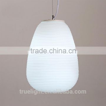 glass oval globe hanging lamp fixtures with 1 light for shops china supplier