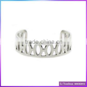 Simple Meshy Stainless Steel Open Cuff Bracelets Bangles By Laser Cutting