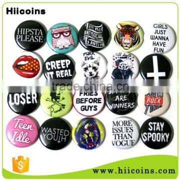 China Factory High Quality Wholesale Cheap Tin Badge With Safty Pin