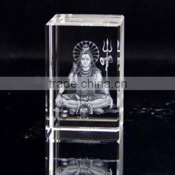 3D laser Crystal India goddess