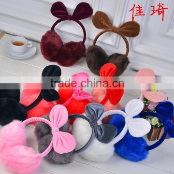 Rabbit ears pluffy earmuffs real rabbit fur