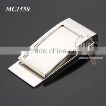 Promotional Metal Folding Square Shaped Blank Metal Spring Zinc Alloy Casting Money Clip photo-2