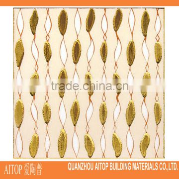 dining room polish wall gold ceramic tile 300x300mm