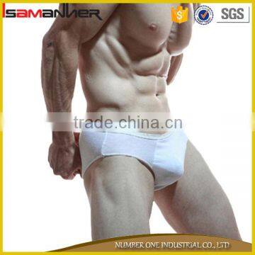 FREE SAMPLE pure white sexy custom hipster underwear mens briefs