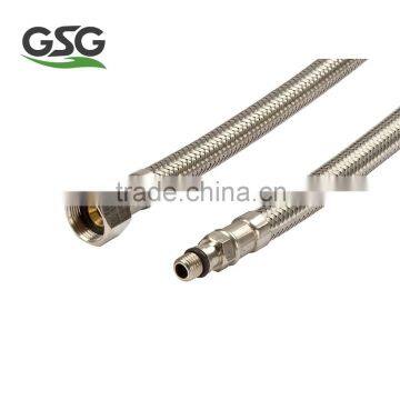 HS1821 Silver Stainless Steel Braided Hose For Bathroom