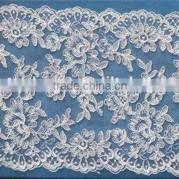 2015 newest bridal veil wedding accessories lace trim