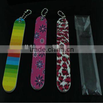 New Style Mini Promotional Nail File with Keychain in Aluminum Foil Bag