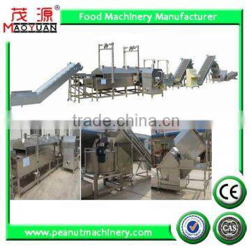 Net-belt continuous nut frying production line
