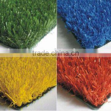 Colored landscaping artificial grass for school