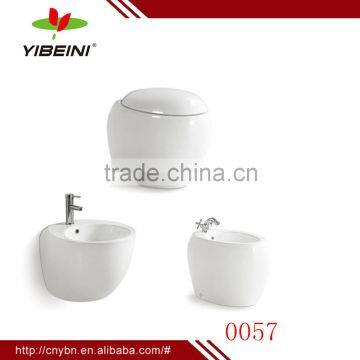 Hot sell washdown separated closet wall-hung basin and bidet bathroom sanitary ware toilet set