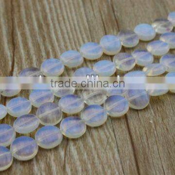 Hot seller opal glass coin jewelry beads