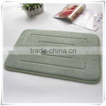 new design velour 3 pieces anti-slip bath mat memory foam bath mat/Memory foam bath mat_ Qinyi