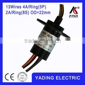 capsule slip ring 022-5P 8S dia.22mm 13 wires 4A/5wires 2A/8wires