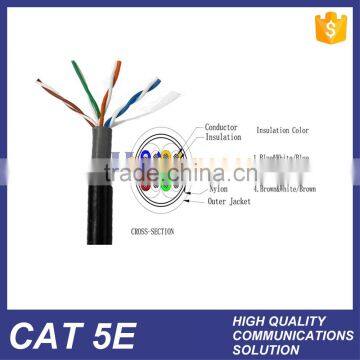 HUIYUAN Waterproof Black UTP cat5e outdoor 155Mbps ISDN and ATM Network Cable