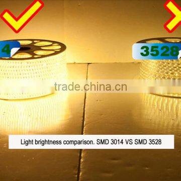 AC 220V LED Strip SMD 3014 240LED/M Warm White Waterproof IP67 100M/Roll With One Set Free AC Plug Cable Super Bright New photo-4