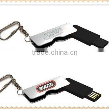 2GB HOT selling knife shape Mini black collid metal USB flash drive with chain