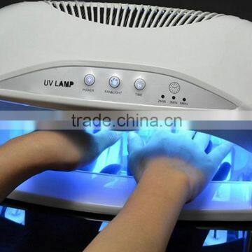 54W 2-hand Nail Art 6LEDs Gel Curing UV Lamp Polish Pedicure Manicure Tools Heater & Fan with Timer 250V Nail Dryer EU Plug                        
                                                Quality Choice