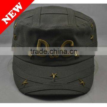 2013 Fashion Cotton Printing Army cap/Conductor Cap