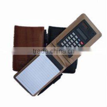 2013 Pocket PU Calculator Notebook/Notepad with Pen