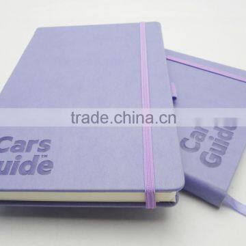 A5 Purple Thermo pu Embossed Logo Diary Note Book photo-2