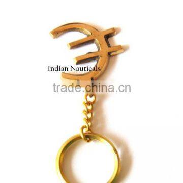 BRASS-NAUTICAL-EURO-DESIGN-KEY-RING- 13437