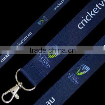 Cotton blue heat transfer printing lanyard for promotion