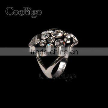 Fashion Jewelry Rhinestone Flower Ring Vantage Style Women Party Show Gift Dresses Apparel Promotion Accessories photo-4