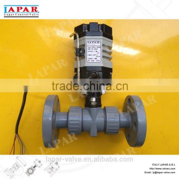 LAPAR Factory Price Compact Electric Flanged CPVC Ball Valve