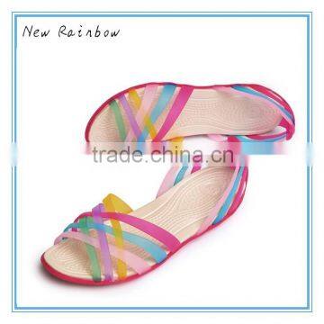 PVC glitter girls jelly sandals