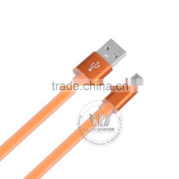 Colorful Soft TPE Transparent Flat Micro USB Cable for Mobilephone/tablet PC photo-2