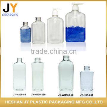 Wholesale customised Crystal Clear PET Plastic Bottle 100ml 200ml 400ml 800ml hotel plastic crystal bottle