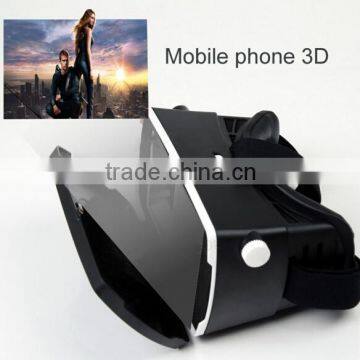 wholesale Virtual Reality VR 3D Glasses Movies Games Google Cardboard With Resin Lens For 4.0" to 6.0" Smartphone Mobile Phone