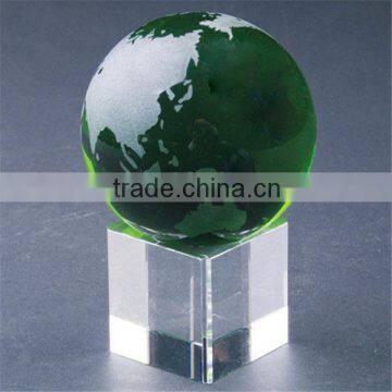 OEM/ODM homemade green crystal sphere/ball+stand