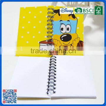 Good quality custom double spiral paper cover notebooks with colored paper