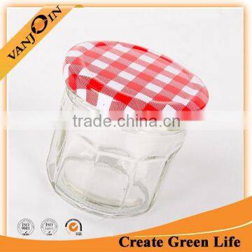 BONNE MAMAN Crystal Empty Jam Jars 150ML With Red Gingham Style Lids